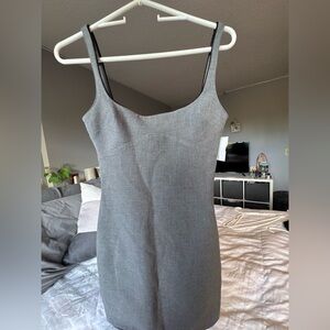Zara Elegant Gray Mini Dress
